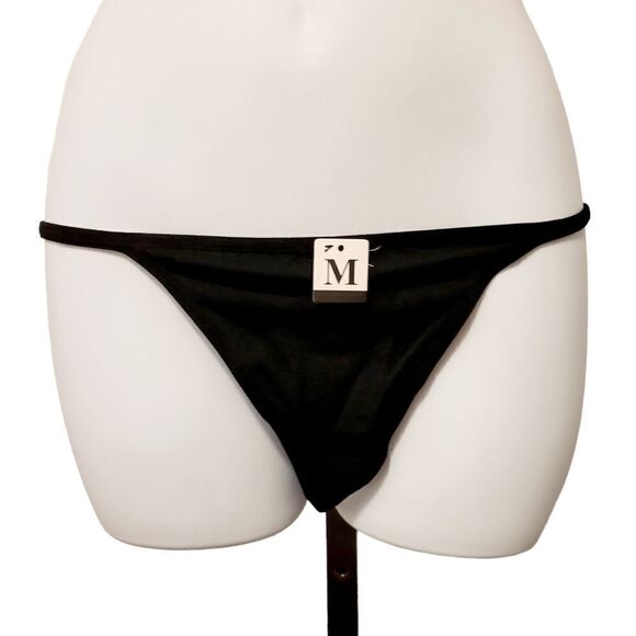 2/$20 Brand new Kiss silver chain black T-back panties - Picture 2 of 4